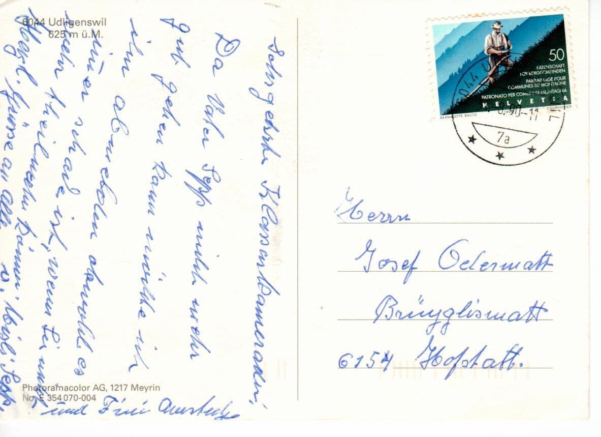 Cartoline postali: Udligenswil – Usato da Wolhusen venduto da Curver9 1