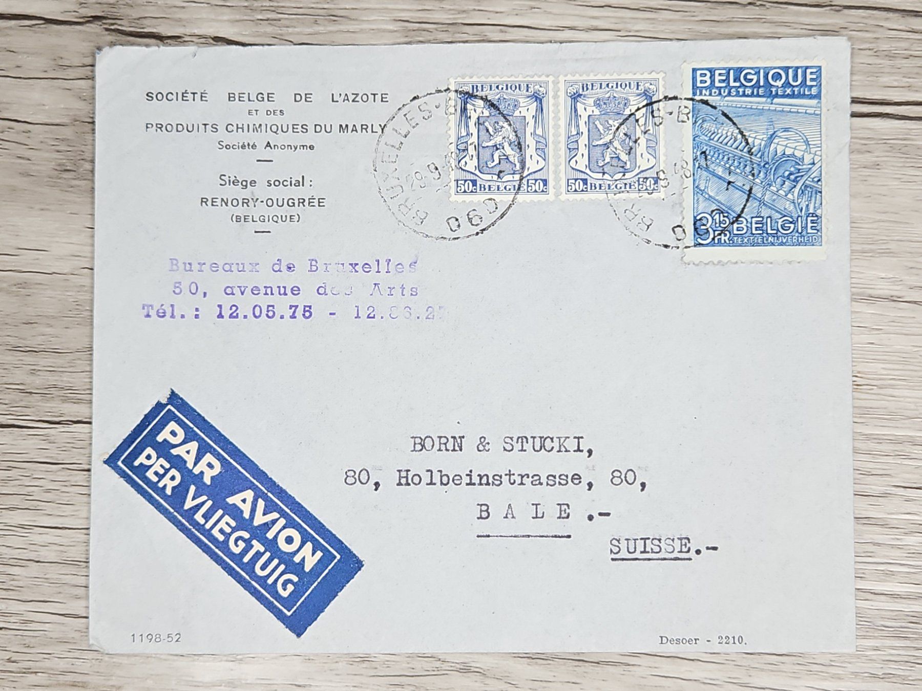 Tutti i francobolli: CL06 Enveloppe + Timbre Belgique 1948 – Usato da Cousset venduto da Patrick_Collections