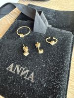 ANNA Schmuck Set Ring Ohrstecker Damen 18 KT Rosegold