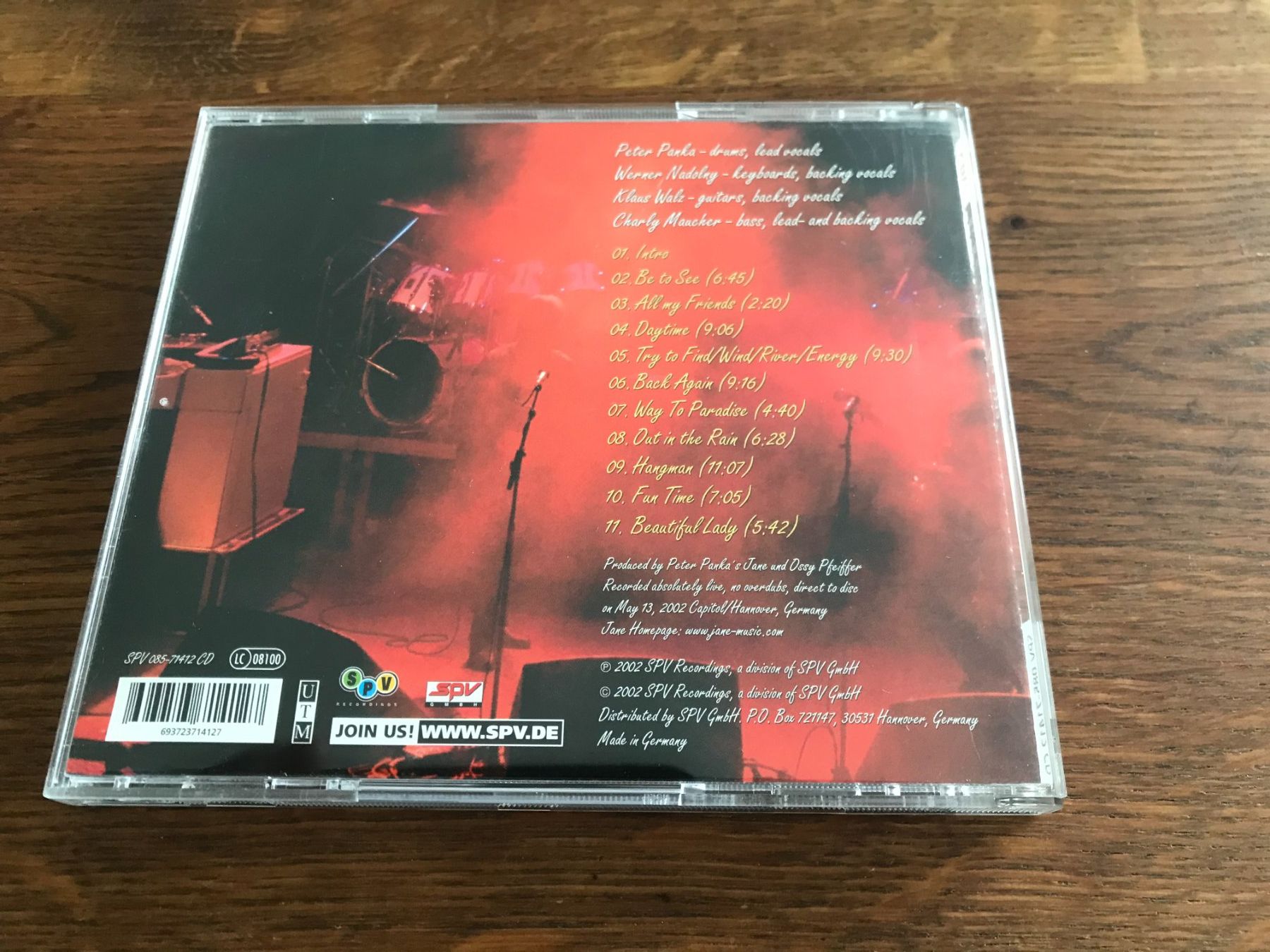 CD: PETER PANKAS JANE -  LIVE 2002 - Krautrock/Prog Rock – Usato da Buchs AG venduto da Archie 2