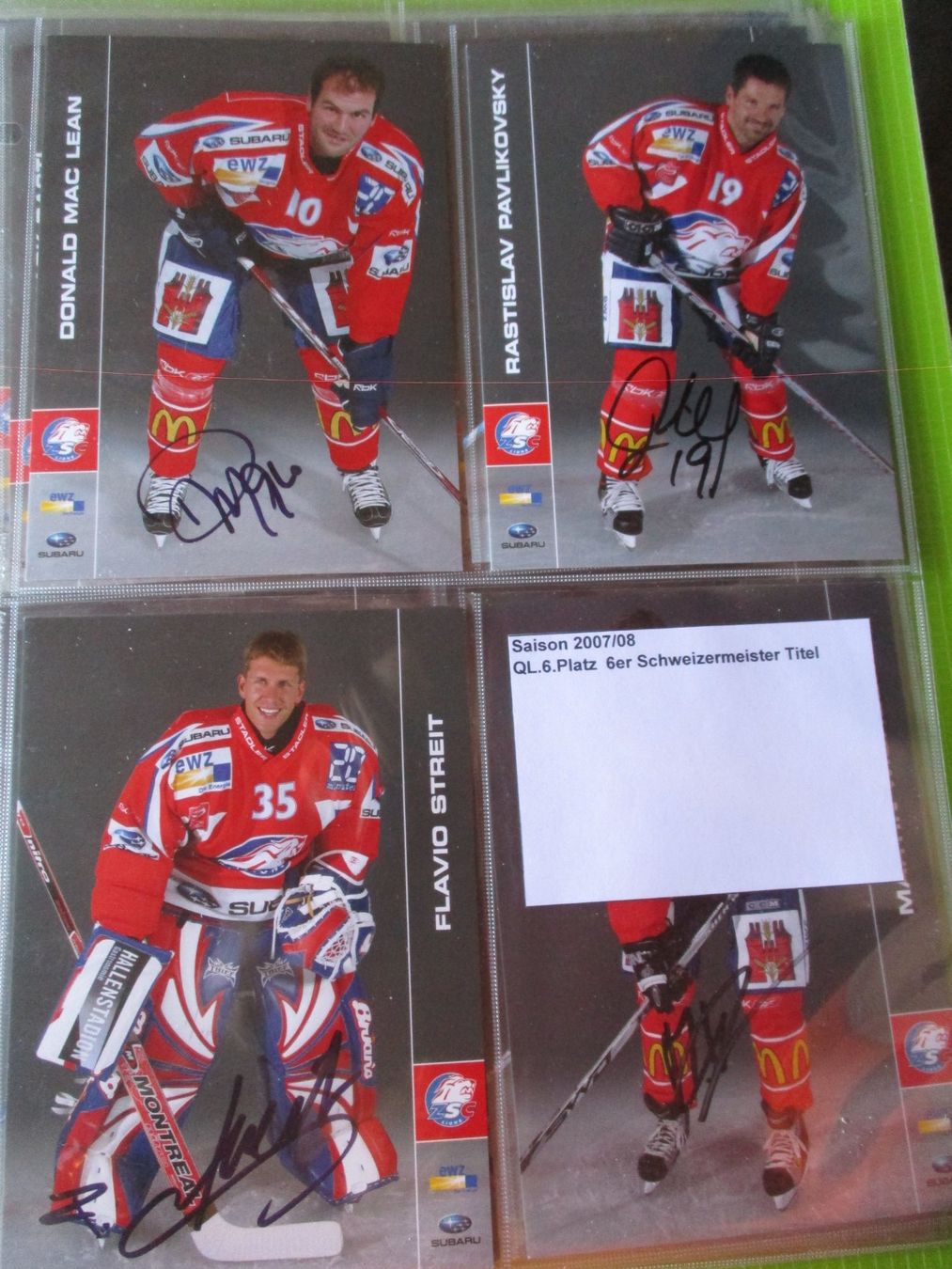 Autografi: ZSC Eishockey  Original Autogramm – Usato da Ottikon Gossau ZH venduto da hokuspokus 7