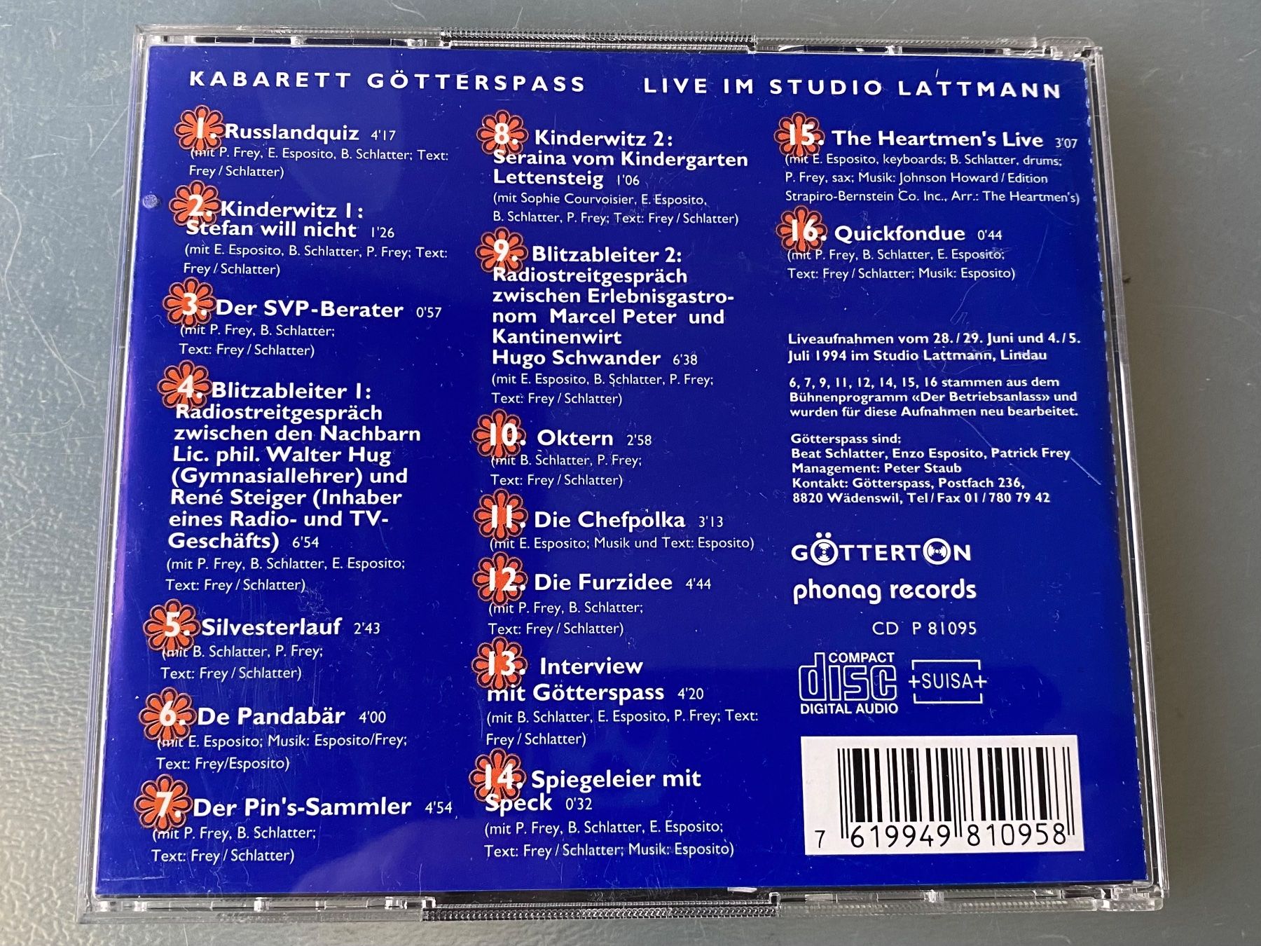 CD: Götterspass 2CD - Live im Studio Lattmann – Usato da Oberried Brienz venduto da Chyara 1
