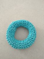 1x Hellblaues Armband (Armreif) aus finnischem Papiergarn