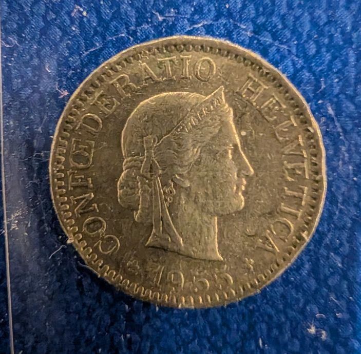 Tutti le monete: 10 Rappen 1955 – Usato da Arch venduto da coinsandmore