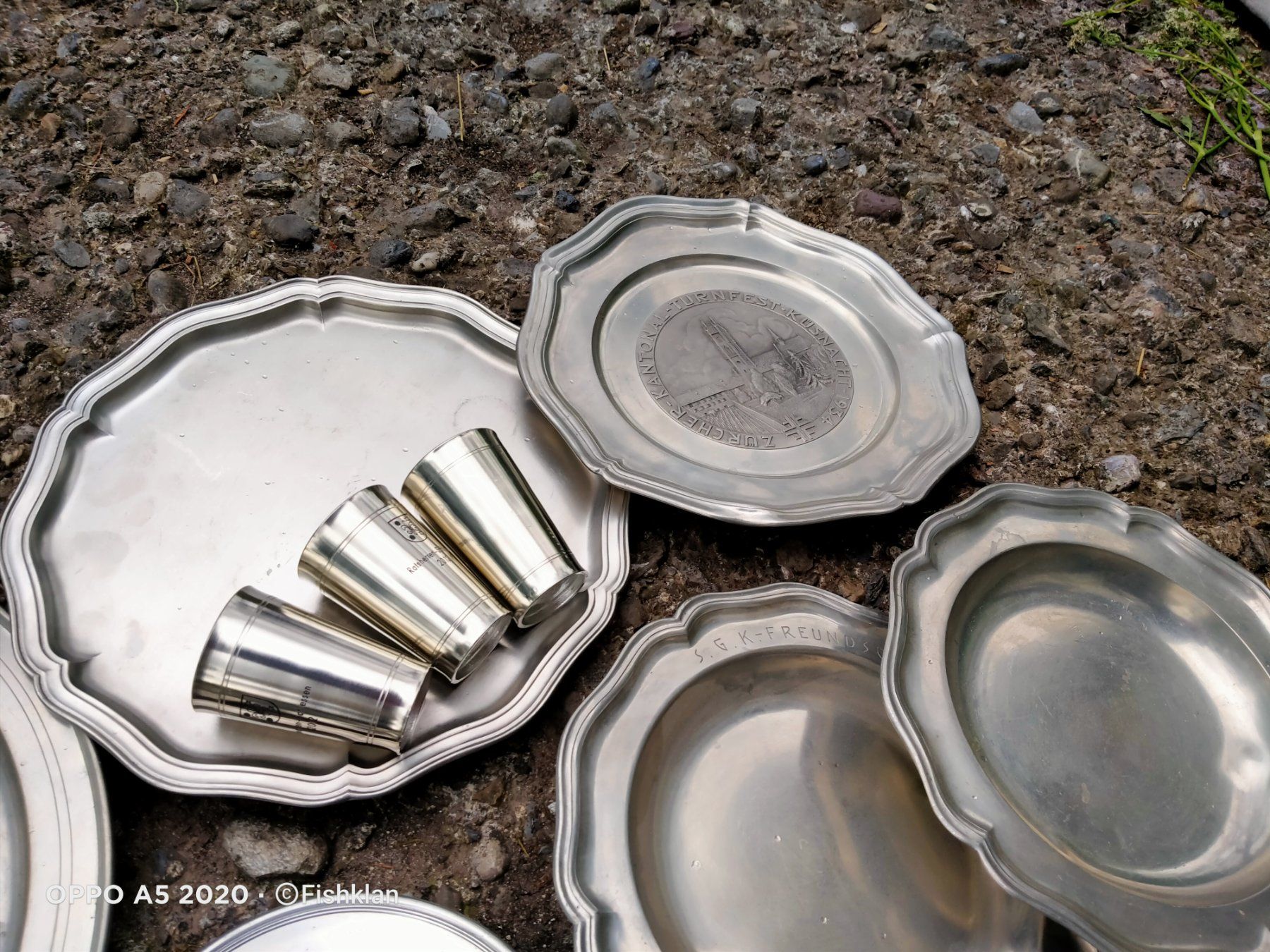 Set di piatti: 6.5kg ZINN Waren / Räumung Flohmarkt – Usato da Küssnacht am Rigi venduto da WorthPoint 3