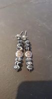 Steinmehlperlen Zebra Ohrhänger mit Bling Stecker