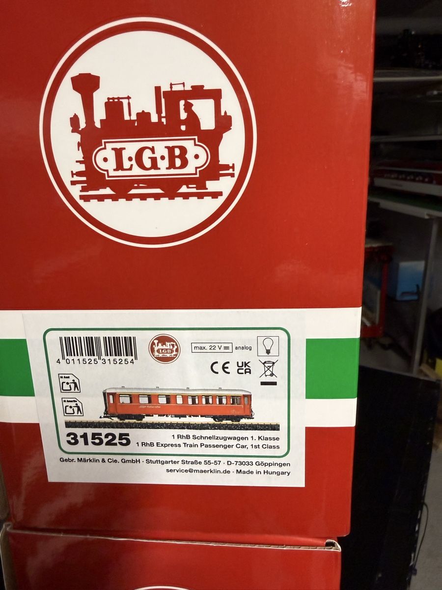 LGB Modellini di ferrovie: LGB SCHNELLZUGWAGEN-SET NEU – Nuovo e nell'imballaggio originale da Sempach venduto da Wewa1 1