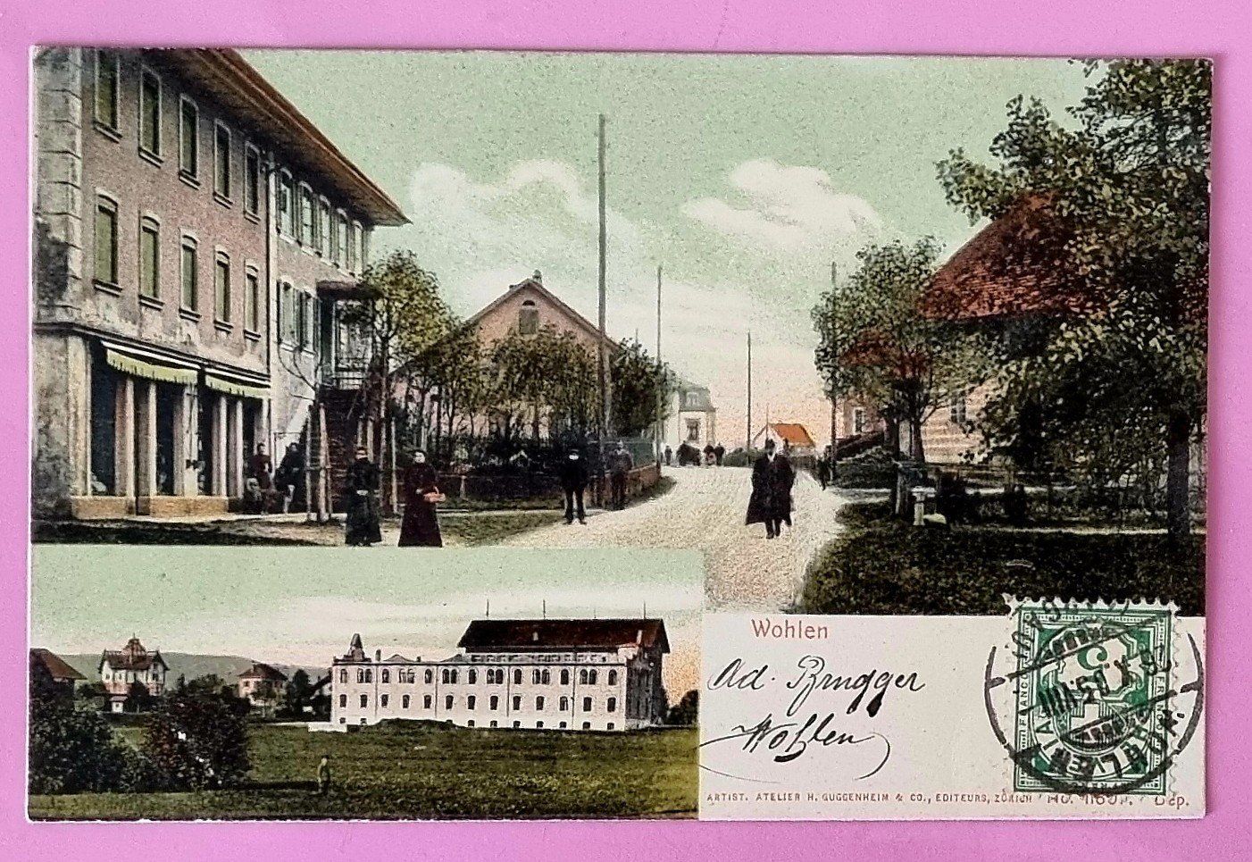 Cartoline postali: Wohlen - Dorfstasse - Fabfrik - 1905 – Usato da Rothrist venduto da RROENK