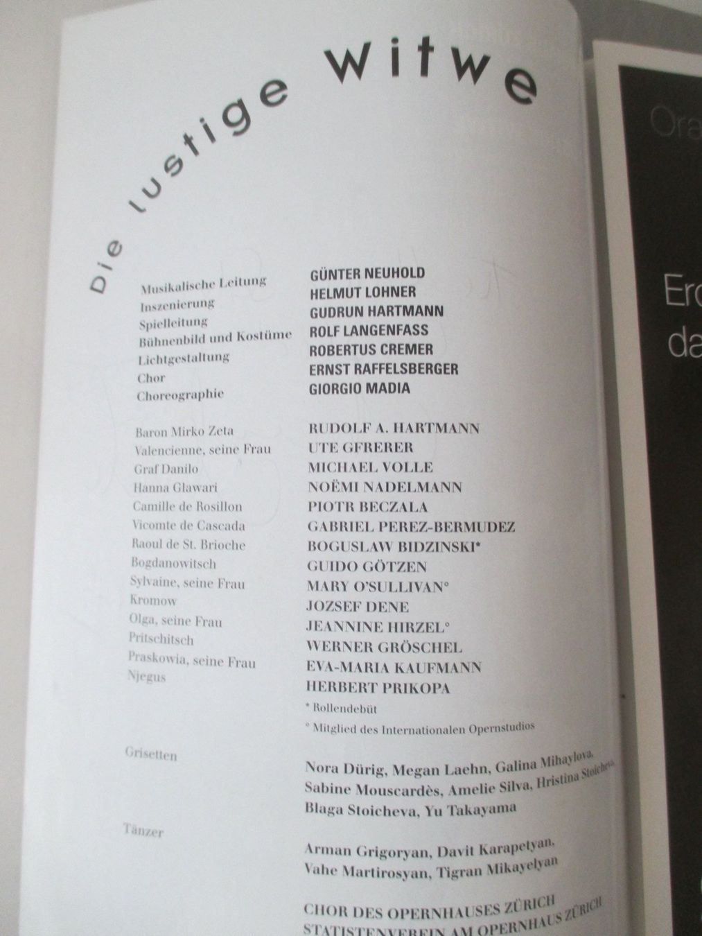 Autographes: Noëmi Nadelmann  Autogramm & Widmung  in Programmheft – D'occasion à Zürich par Daniel517 4