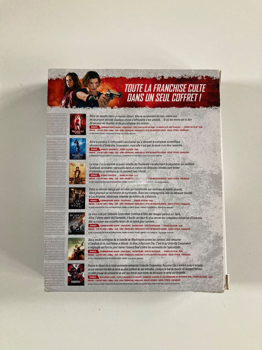 Tutti i DVDs: Coffret Blu-ray Resident Evil La Saga 7 Films – Usato da Bassecourt venduto da CALUMET-X 2