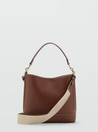 🤩MANGO NEUE KOLLEKTION KUNSTLEDER-TASCHE BRAUN MIT BAND