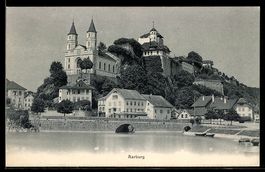 AK Aarburg, Ortsansicht mit Straßenpartie