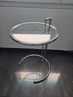 Beistelltisch Glas Chrom Metall 51x47x56-79cm gebraucht