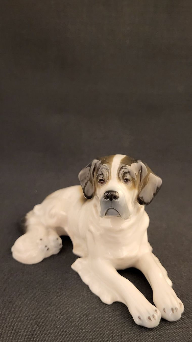Statuette: Liegender Bernhardiner METZLER & ORTLOFF – Usato da Basel venduto da spinne02 5