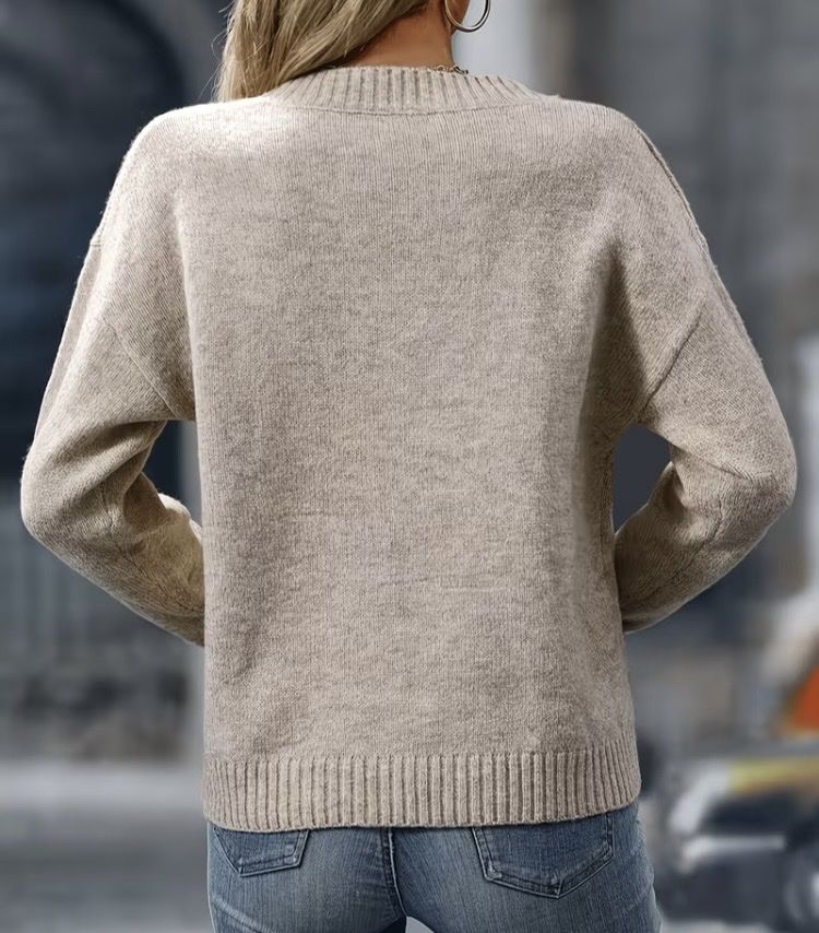 Maglioni & Felpe: Damen Pullover mit V-Ausschnitt, beige L   – Nuovo (secondo la descrizione) da Oberentfelden venduto da petle78 1