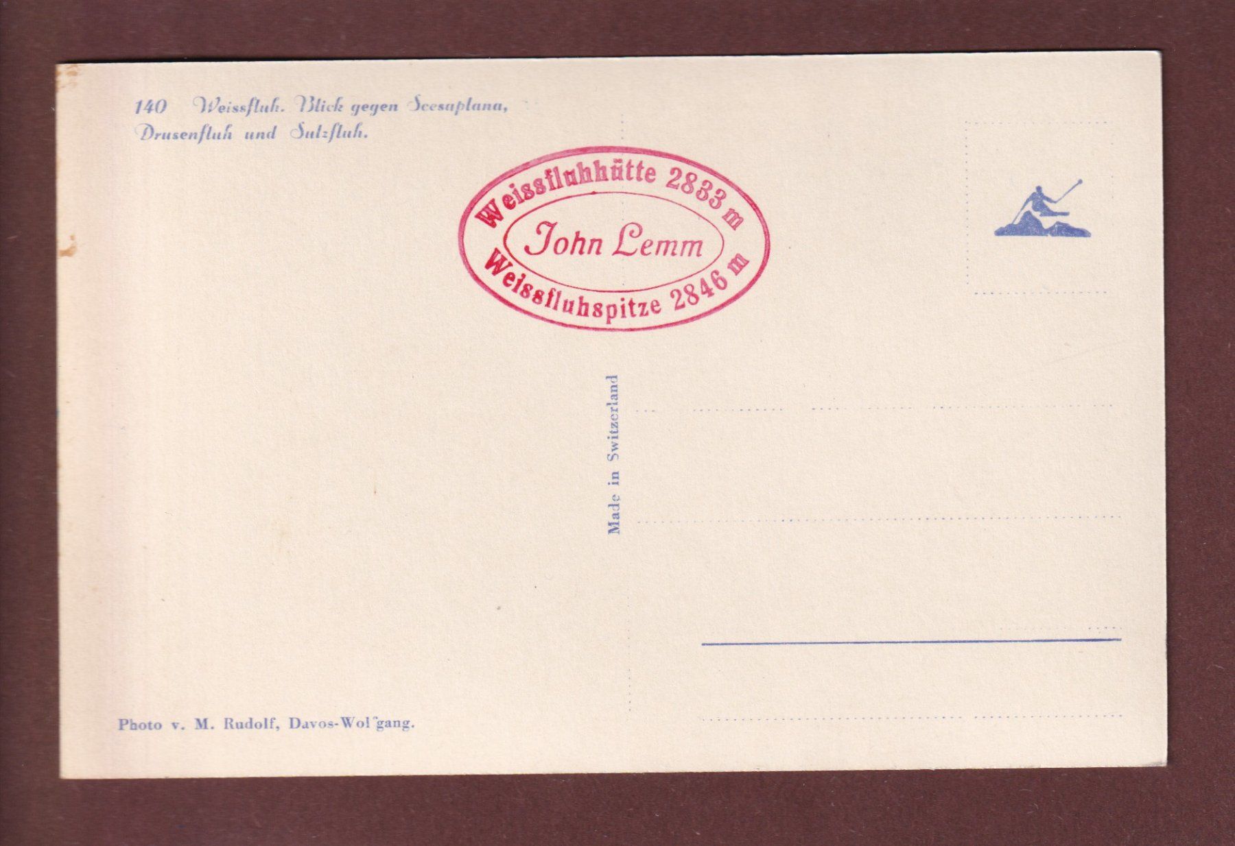 Cartoline postali: Davos - WEISSFLUHGIPFEL – Usato da Pully venduto da nicecards 1