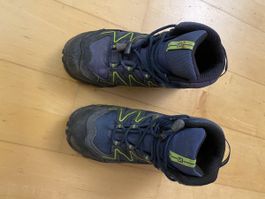 Wanderschuhe Salomon blau grün akzeptabler Zustand