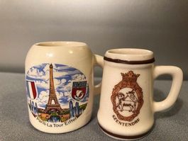 ‼️nun =  6.- Fr.‼️ 3x kl. Sammeltassen; PARIS / UNGARN etc.