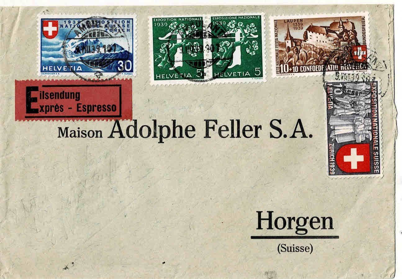 Alle Briefmarken: express  brief 1939 horgen – Gebraucht aus Sulz AG von Oberdanne8