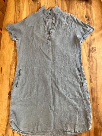 sehr schönes , graues Leinenkleid von terre+ mer