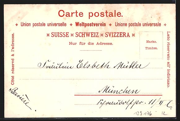 Cartoline postali: Litho Yverdon, Bains, Place Pestalozzi,  – Usato da Berlin venduto da bartko-reher 1