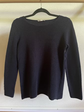 Esprit Rippenstrick-Pullover, dunkelblau, Gr. S/M Top!