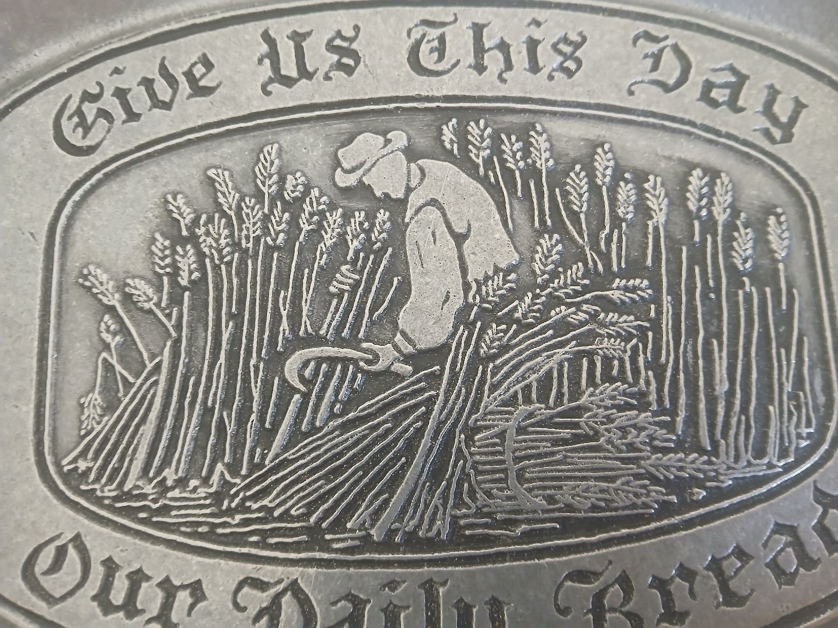 Tutte le decorazioni: Country Ware Pewter Plate - Give Us This Day, Fall decor – Usato da Dübendorf venduto da rol_fm6d 1