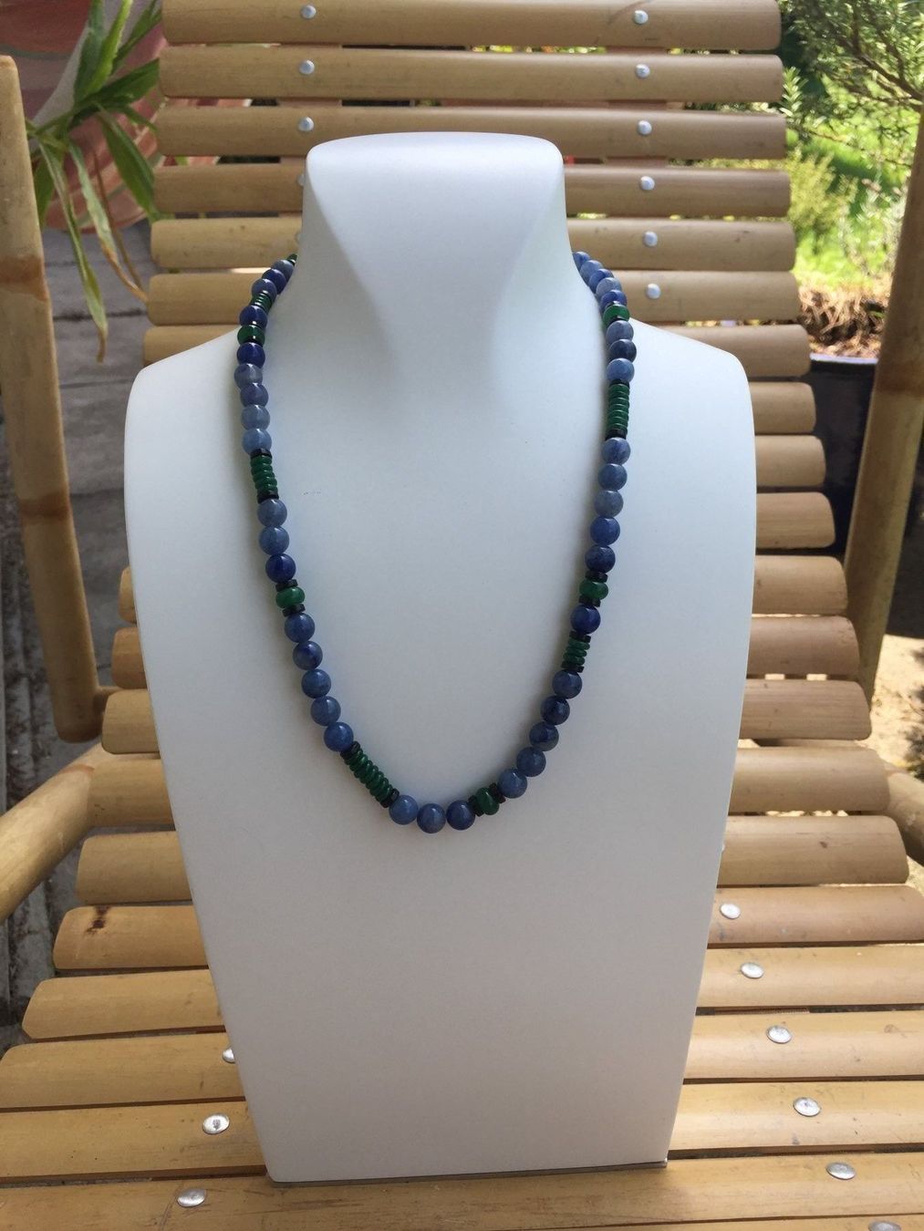 Catenine: Blaue Quarz Kette mit Jade – Nuovo e nell'imballaggio originale da Luzern venduto da Pegasus003 3