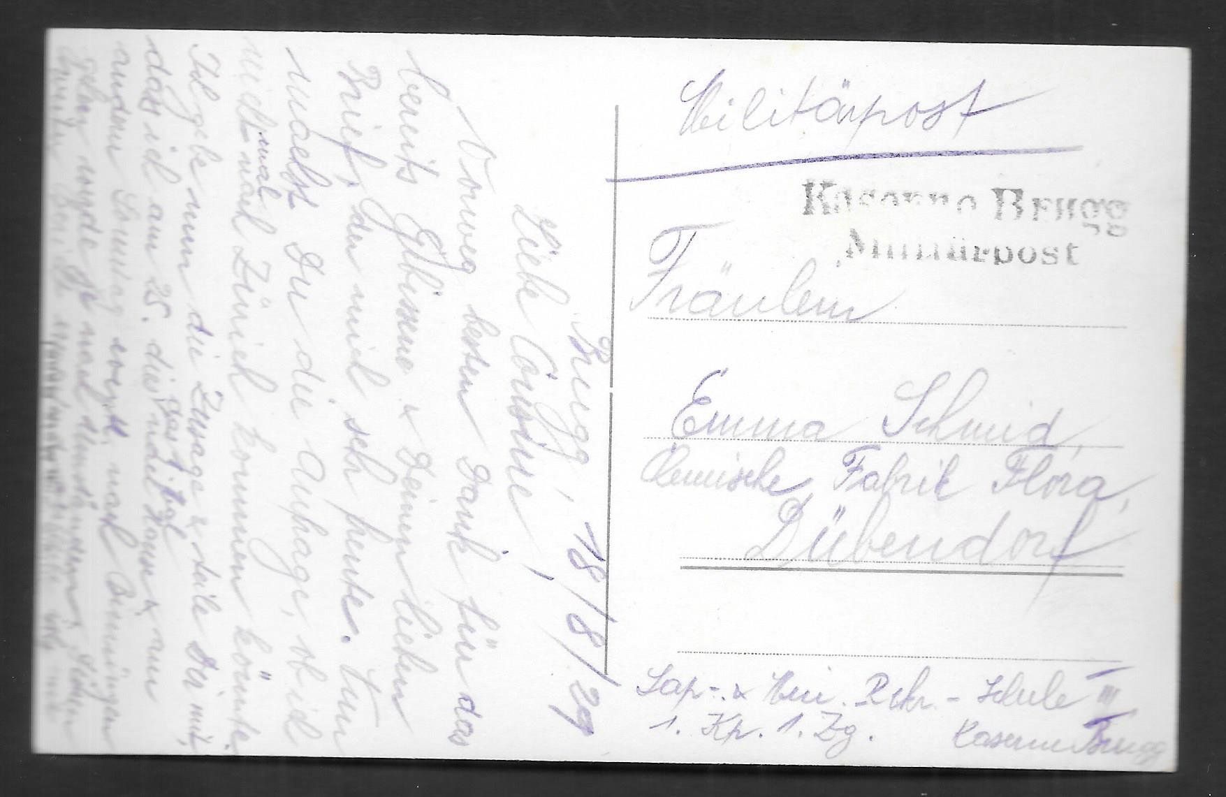 Cartes postales: Brugg Kaserne mit do. Militärstempel – D'occasion à Olten par clotaldi 1