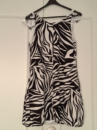 Robe Marocco imprimé zèbre noir & blanc – Taille M