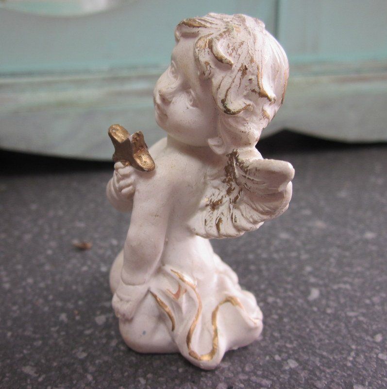 Statuette: Kleiner Engel mit Stern in den Händen – Usato da Bischofszell venduto da Pfau0 2
