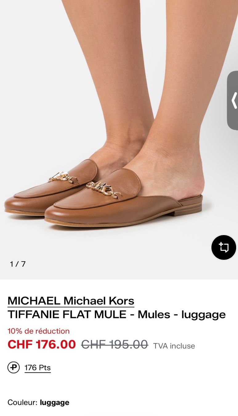 Michael Kors Chaussures femmes: Michael Kors Mules brown leather – D'occasion à Mont-sur-Rolle par Rozsnora