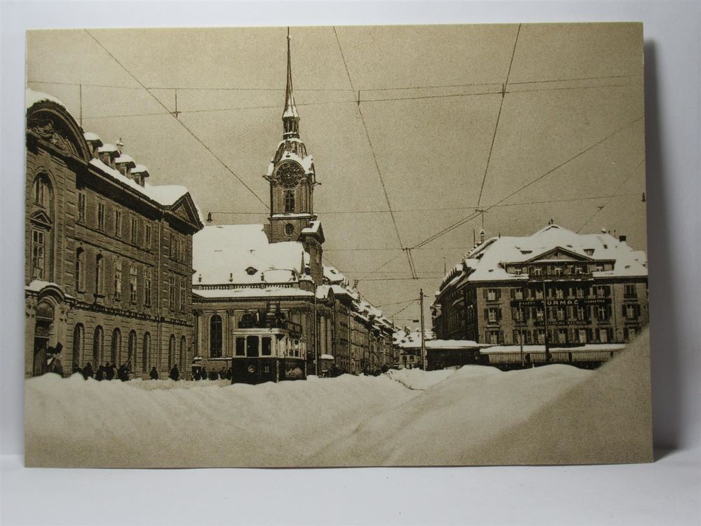 AK Bern Bubenbergplatz Im Winter Tram | Kaufen Auf Ricardo