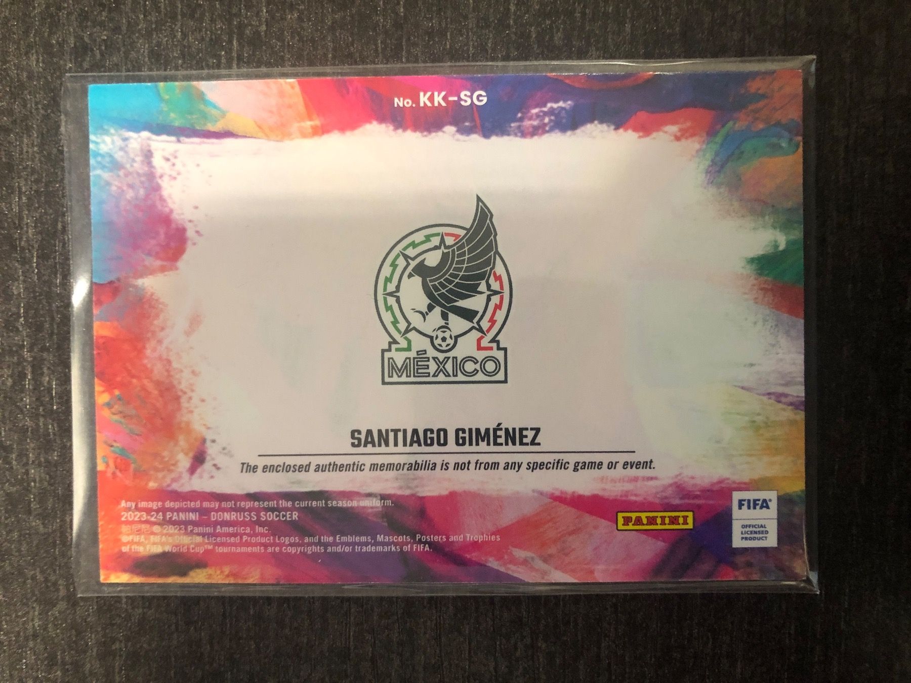Topps Carte collezionabili: Panini Donruss Santiago Gimenez Mexiko patch – Usato da Wangenried venduto da Garagara 1