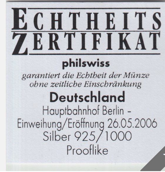 Tutti le monete: 2006 Numisbrief: Silber / 20 Gramm – Usato da Arch venduto da seil819 2