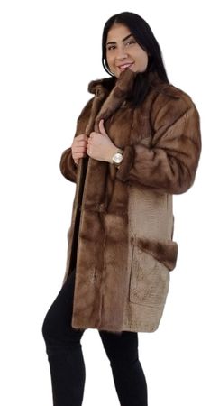 Nerz Pelz Jacke Pelzjacke fur mink Pelliccia