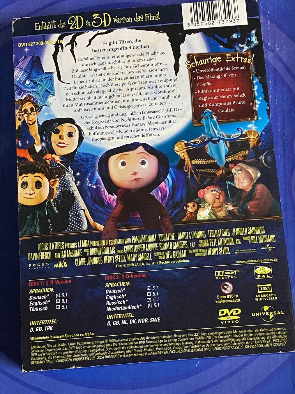 Tutti i DVDs: Coraline 3D – Usato da Muri b. Bern venduto da AdidasCollector 2