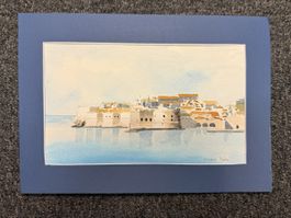 Gemälde Stadtansicht Dubrovnik - Mery Biocic Aquarell