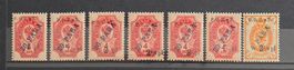 Russische Post Levante ROPIT 1909/10 Aufdrucke MLH
