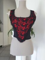 Gothic Corsage rot/schwarz "Made in London"