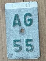 AG 55 - VELONUMMER - FAHRRADSCHILD - PLAQUE DE VELO - AG 55