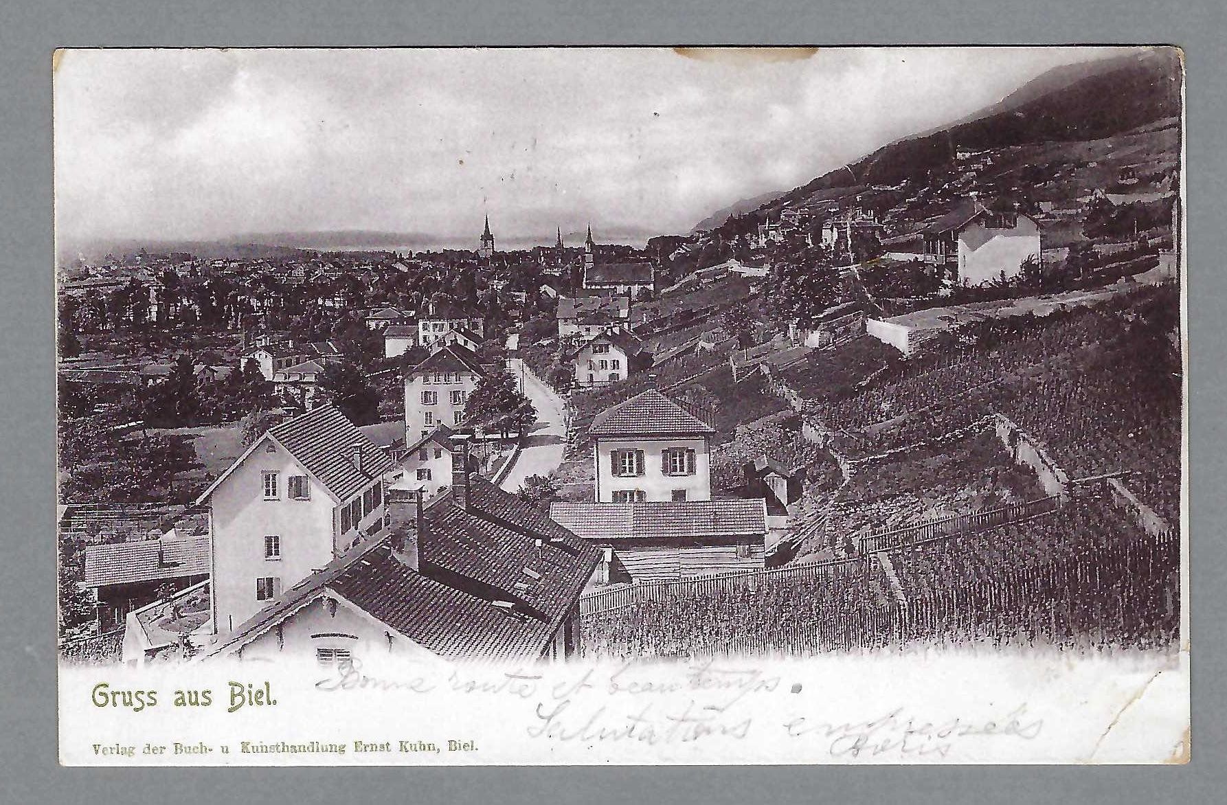 Cartes postales: 1903, BIEL – D'occasion à Pura par ulisse1957