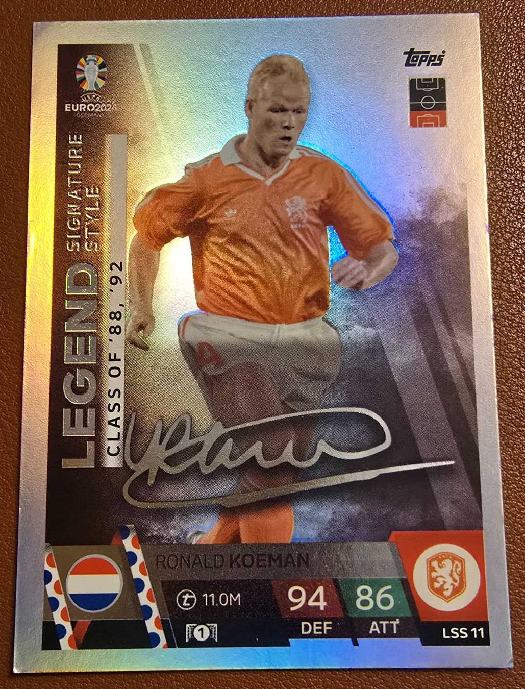 Topps Carte collezionabili: Topps Signature Style Legend Ronald Koeman – Usato da Schübelbach venduto da joker55