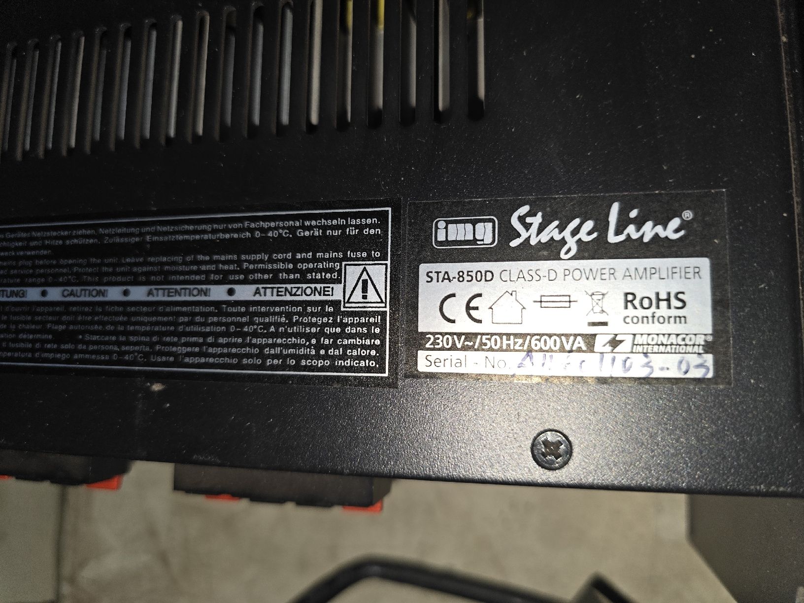 Verstärker: Stage Line STA-850D Class-D Power Amplifier – Gebraucht aus Schaffhausen von Bubu45 4
