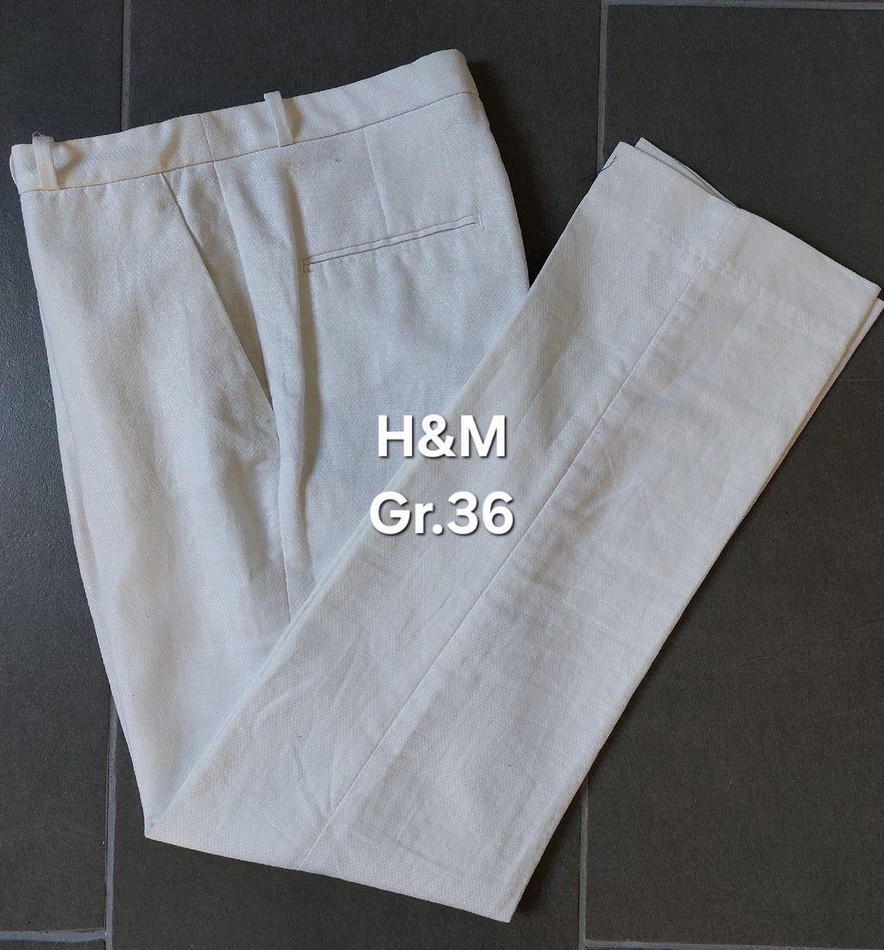 H&M Pantaloni: Neue H&M Sommerhose Leinen Gr.36 – Nuovo (secondo la descrizione) da Balsthal venduto da Trendline55 1