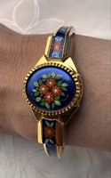 Vintage Floral Bangle Watch - Unique and Elegant Design