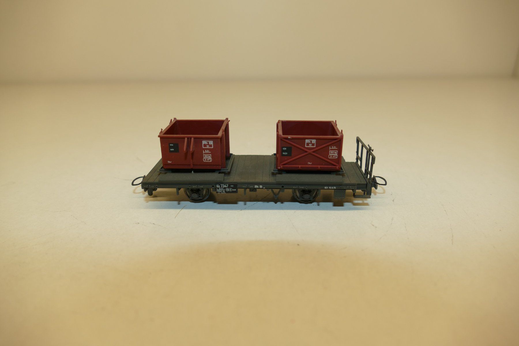 Bemo Modellini di ferrovie: Bemo H0m: RhB Kiesbehälterwagen – Nuovo (secondo la descrizione) da Niederhasli venduto da rail-duerst 2