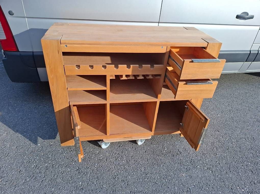 Ladenausstattungen & Messebau: massive Eichenholz-Hausbar Barschrank Weinbar – Gebraucht aus Mühlehorn von Flohmarkt-Walensee 4