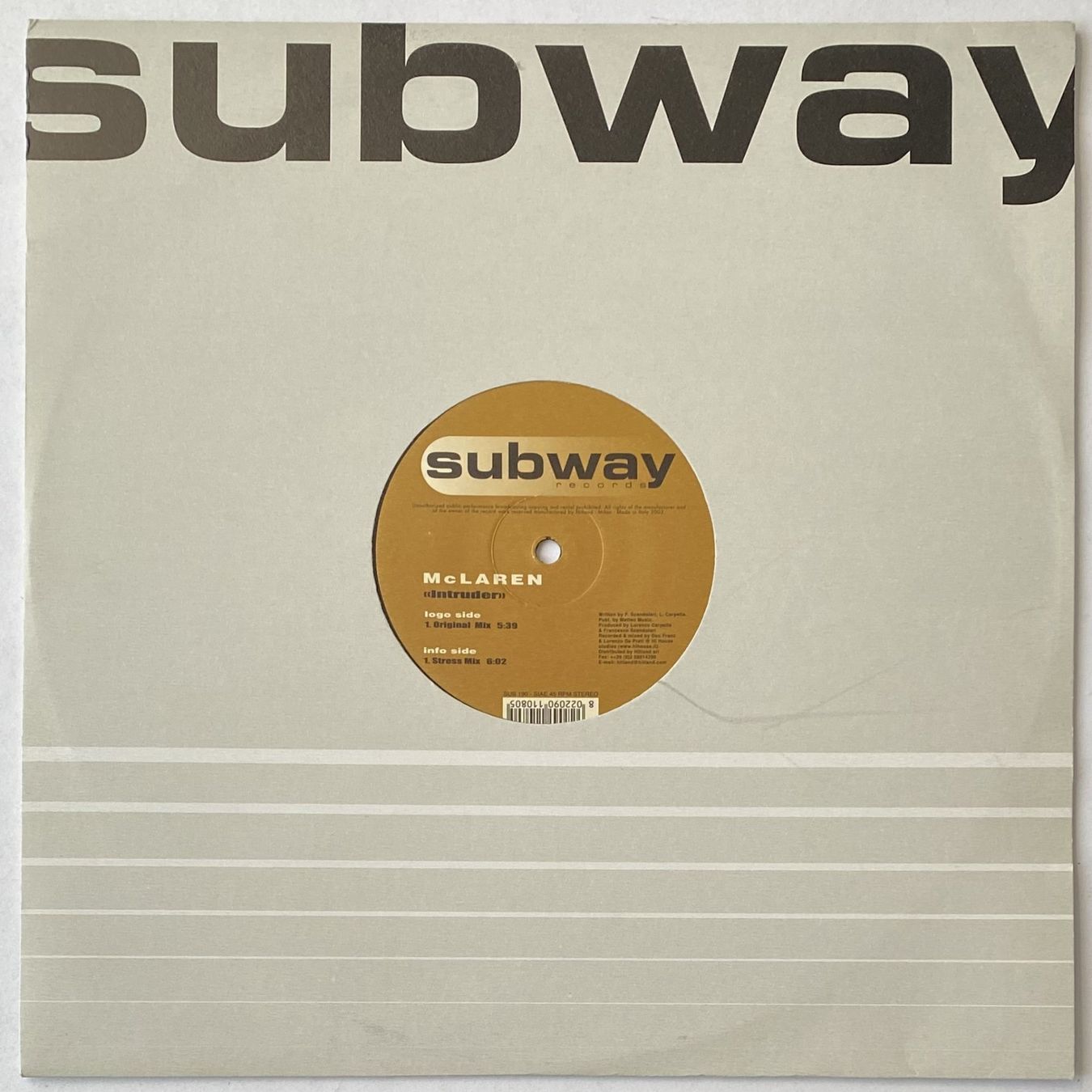 Dischi in vinile: McLaren, Intruder (Hardstyle) – Usato da Flums venduto da Empe1