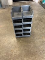 Boîtes de rangement grises lot de 10 bon état